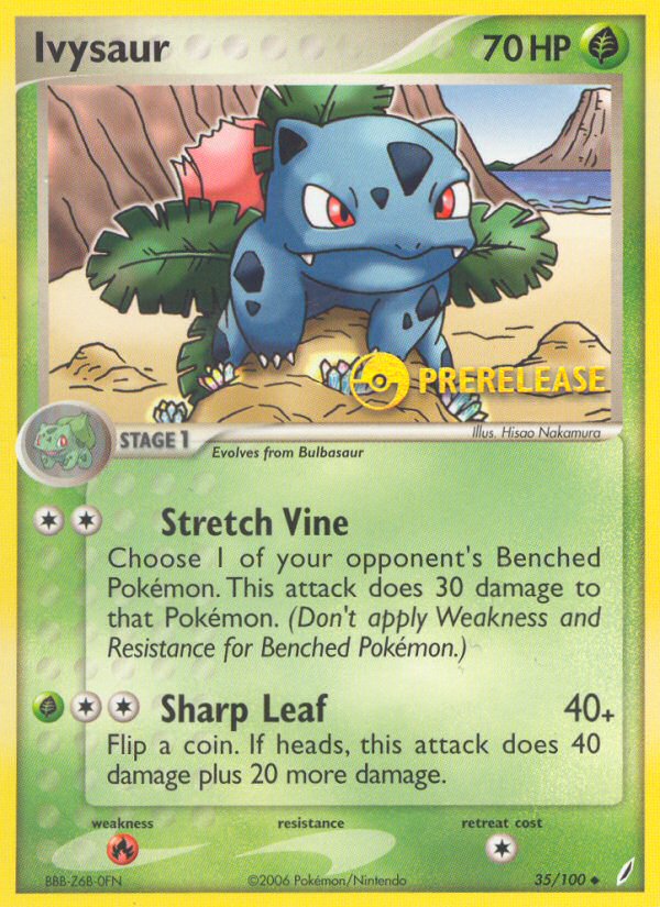 EX Crystal Guardians Ivysaur #35 prerelease promo